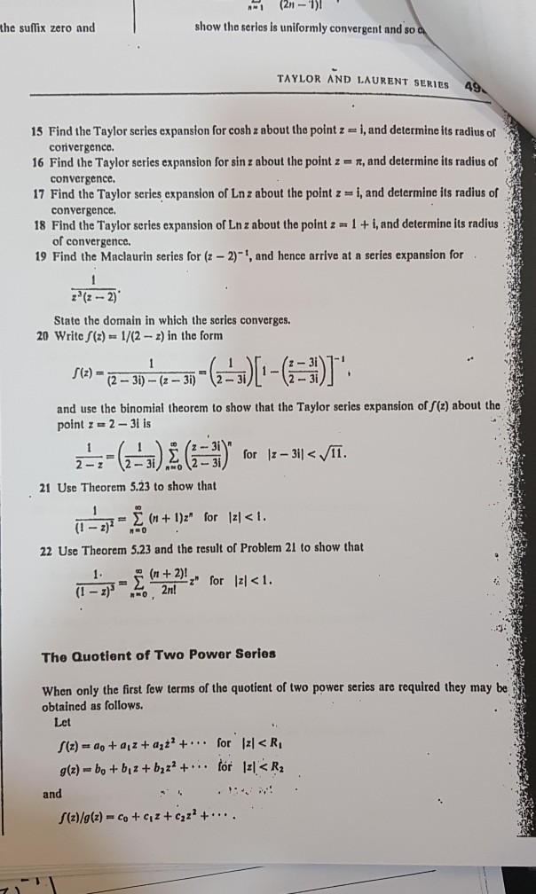 Solved Show that the Maclaurin series for sin z is sin z= Σ | Chegg.com