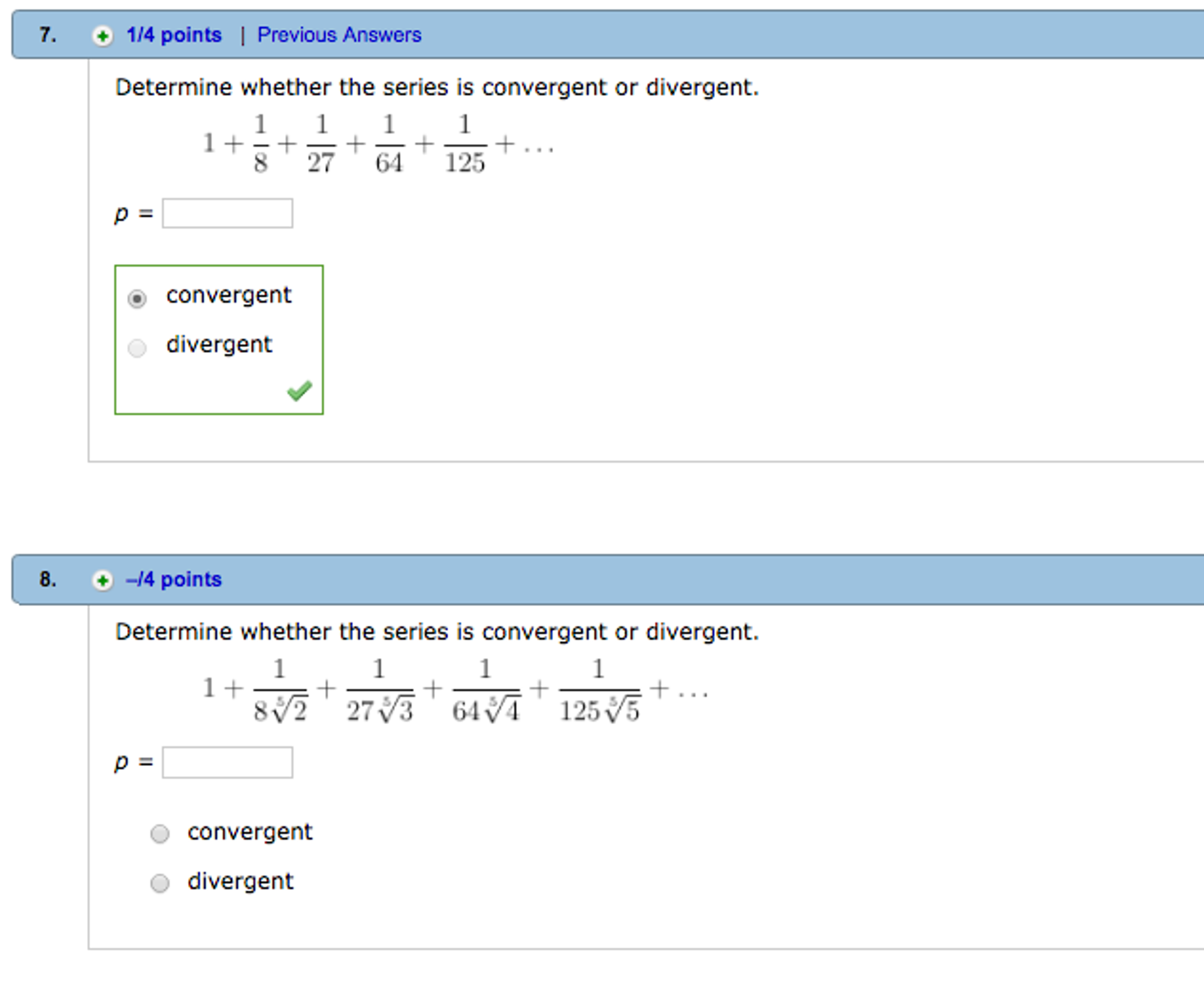 Solved Determine whether the series is convergent or | Chegg.com