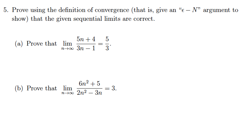 Solved Prove Using The Definition Of Convergence (that Is, | Chegg.com