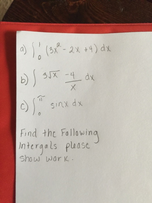 tentukan integral dari ∫ 3x2 2x 4 dx adalah