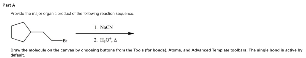 Solved Provide the major organic product of the following | Chegg.com