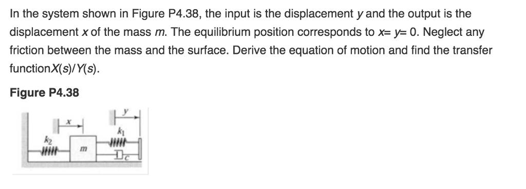 Solved In the system shown in Figure P4.38, the input is the | Chegg.com