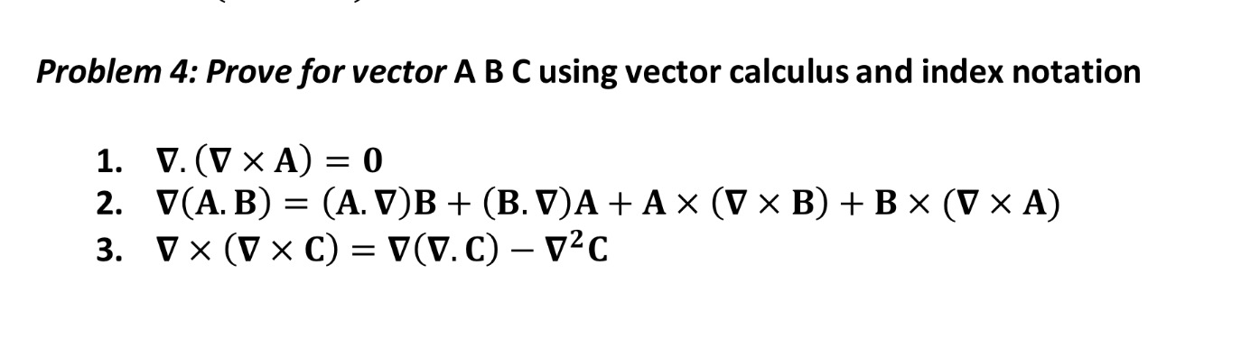 vector calculus identities proof