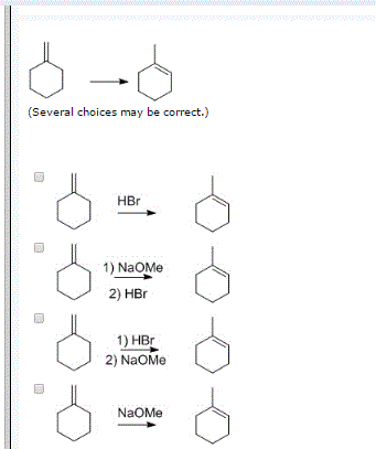 Solved (Several choices may be correct.) Br2 H2O NaNH Br2 Br | Chegg.com