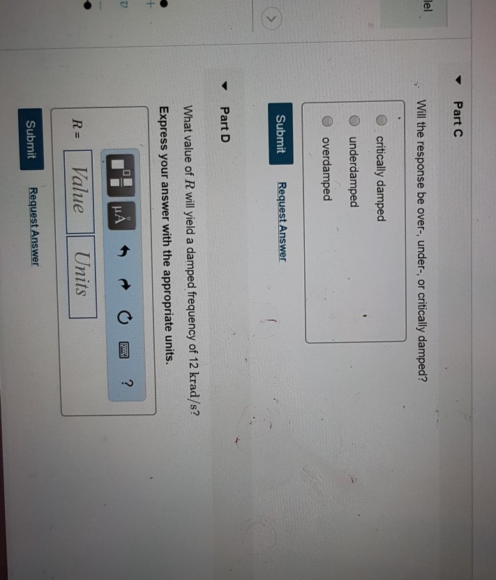 Solved K HW06 Ch08 Item 7 The resistance, inductance, and | Chegg.com