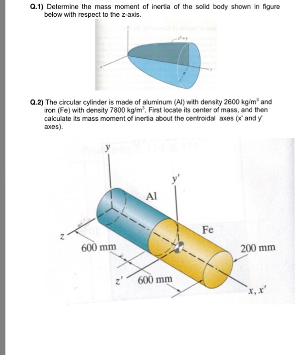Solved Determine the mass moment of inertia of the solid