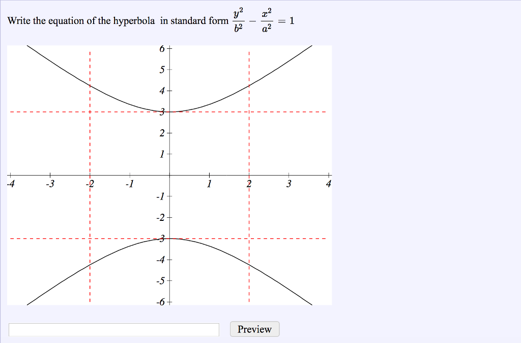 Solved Write the equation of the hyperbola in standard form