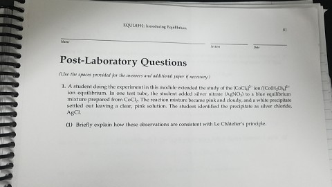Solved A student doing the experiment in this module | Chegg.com