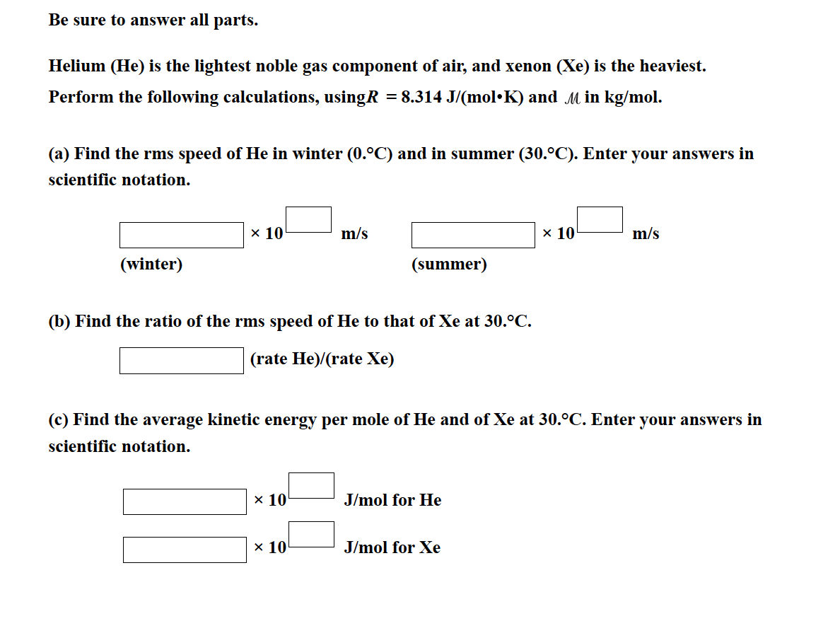 Solved Helium (He) is the lightest noble gas component of | Chegg.com