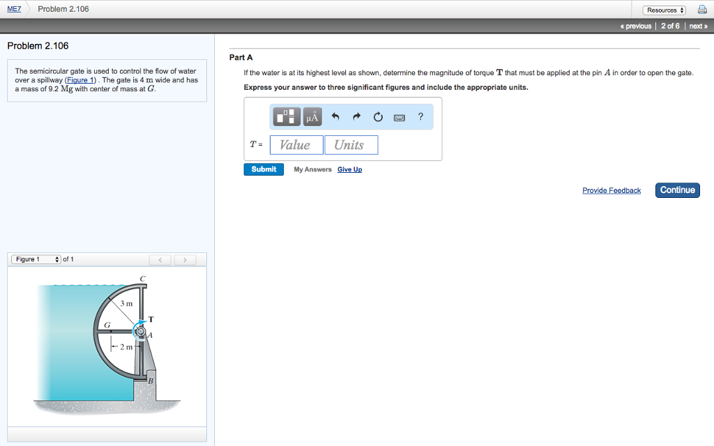 Solved The semicircular gate is used to control the flow of | Chegg.com