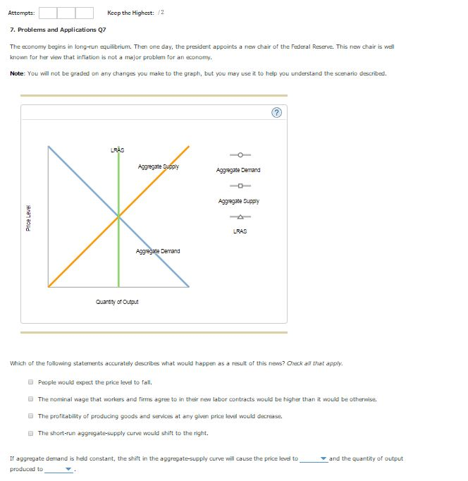 Solved The economy begins in longrun equilibrium. Then one