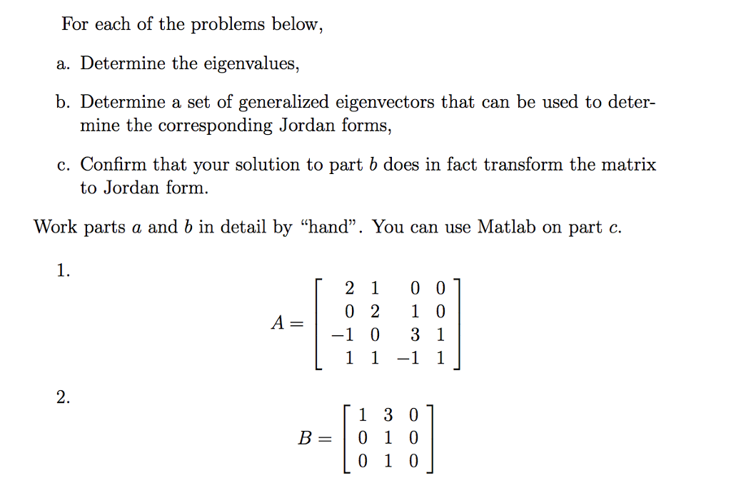Solved For each of the problems below, a. Determine the | Chegg.com