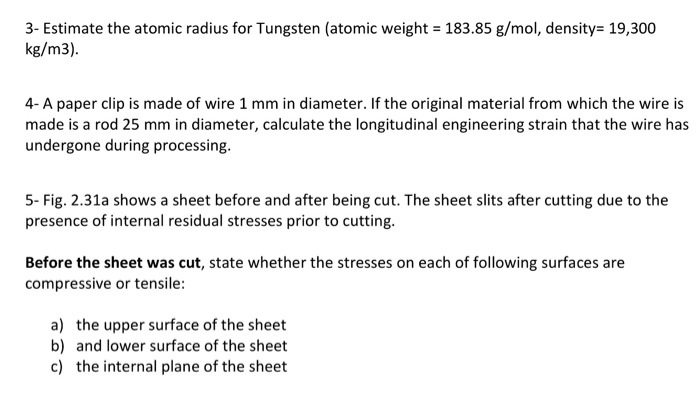 Solved Estimate the atomic radius for Tungsten (atomic | Chegg.com