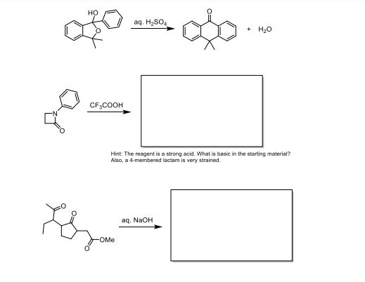 Solved H20 CF3COOH Hint: The reagent is a strong acid. What | Chegg.com