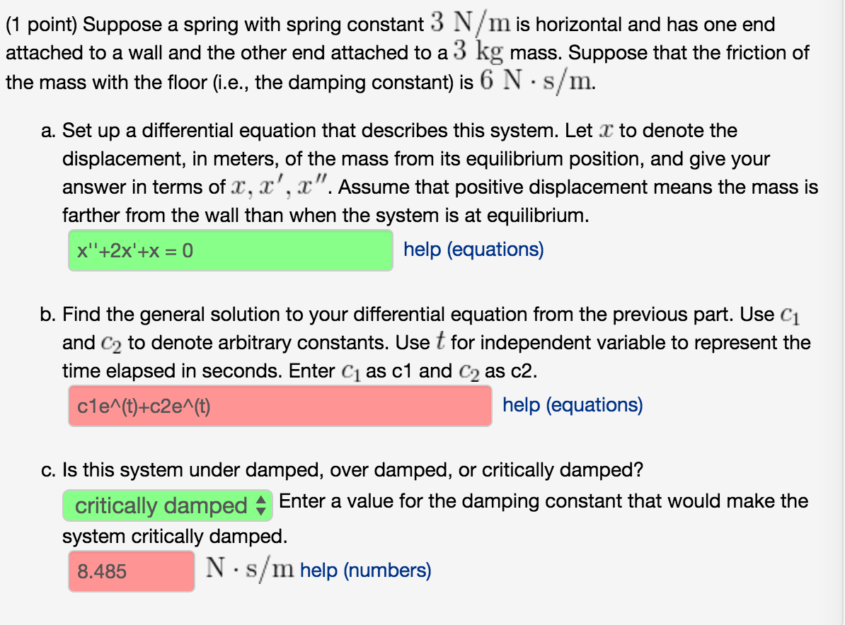 solved-suppose-a-spring-with-spring-constant-3-n-m-is-chegg