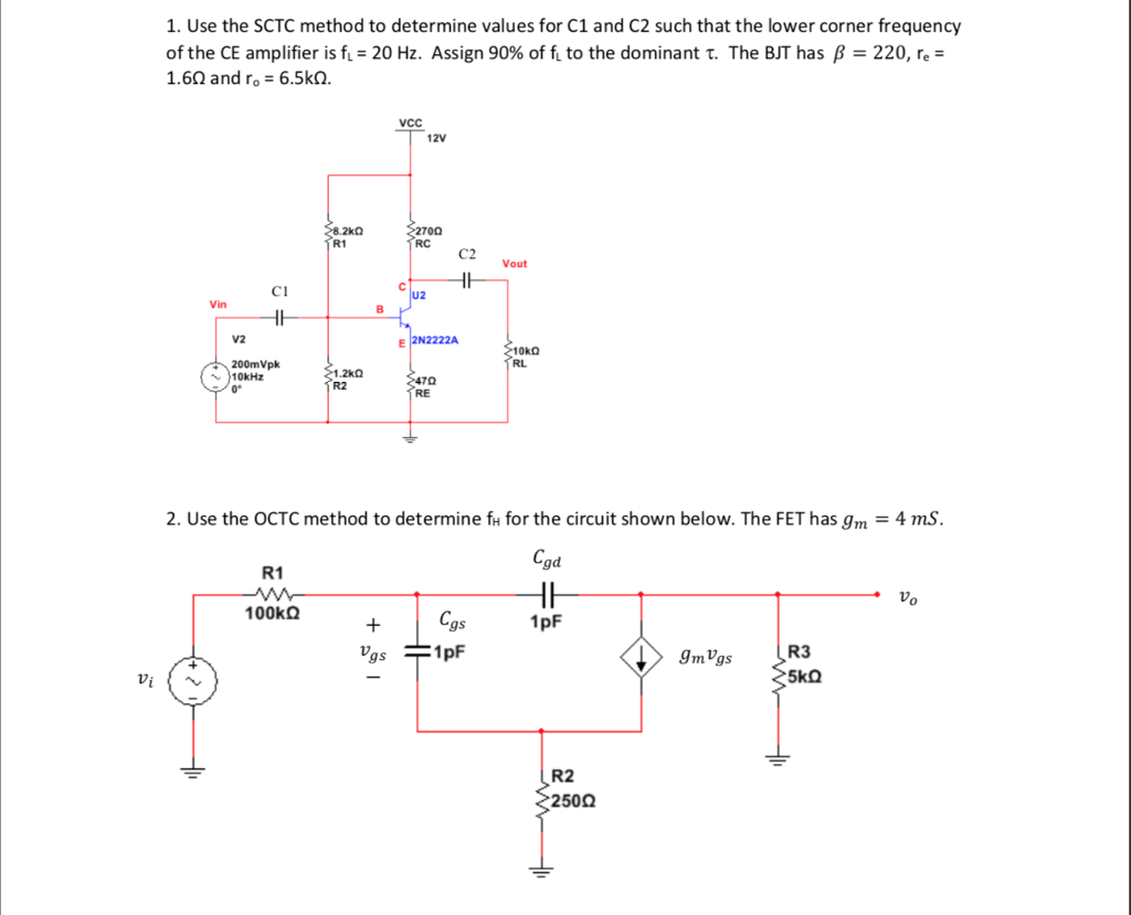 Solved 1. Use the SCTC method to determine values for C1 and | Chegg.com