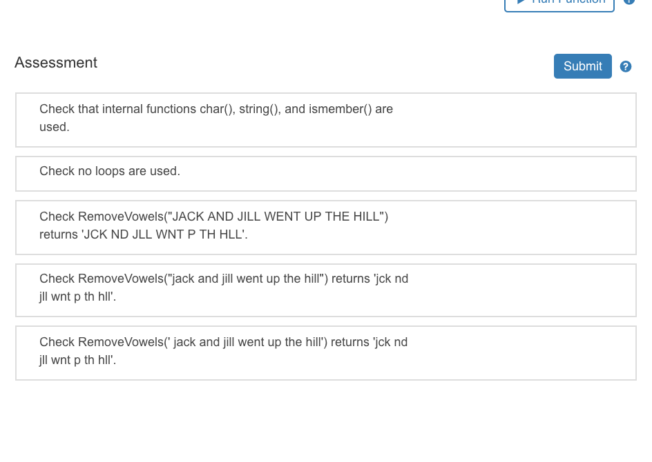 Solved Remove all vowels Write a function called | Chegg.com
