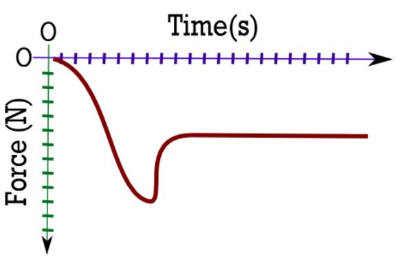 Solved The graph bellow shows the force applied to the | Chegg.com