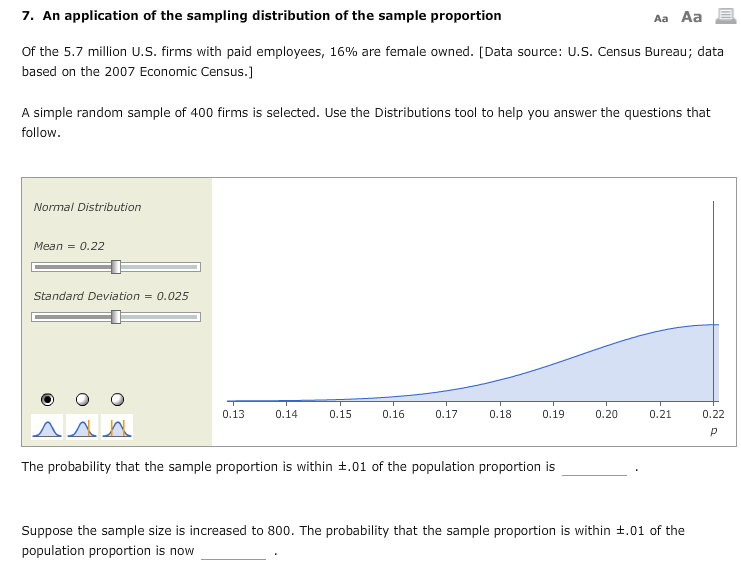 Solved An application of the sampling distribution of the | Chegg.com