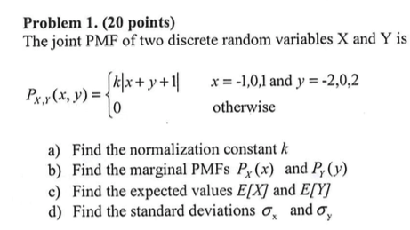 pmf marginal constant deviations