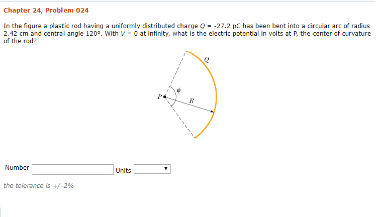 Solved Chapter 24, Problem 024 In the figure a plastic rod | Chegg.com