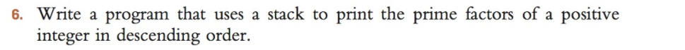 Solved 6. Write a program that uses a stack to print the | Chegg.com