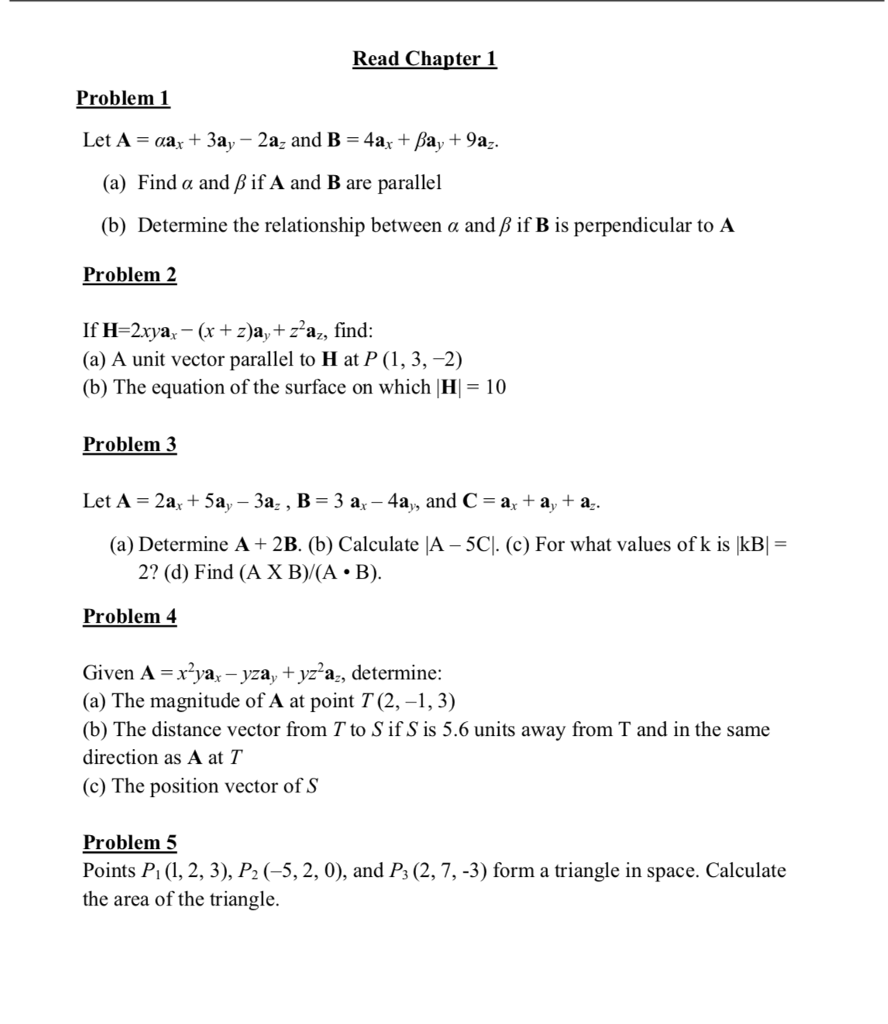 Solved Read Chapter 1 Problem (a) Find α And β If A And B | Chegg.com