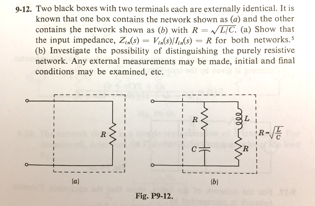 Solved Two black boxes with two terminals each are