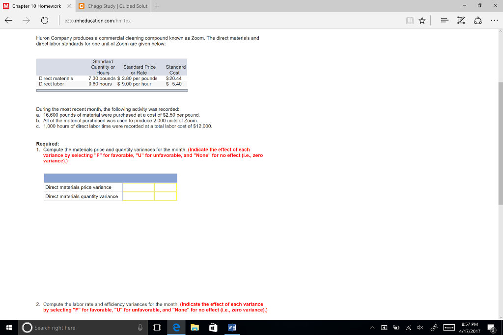 Solved M Chapter 10 Homework X C Chegg Study IGuided Solut O | Chegg.com