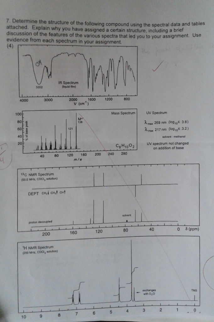 Solved Spectroscopic Data IR OH 32003600 cm 16901800 cm