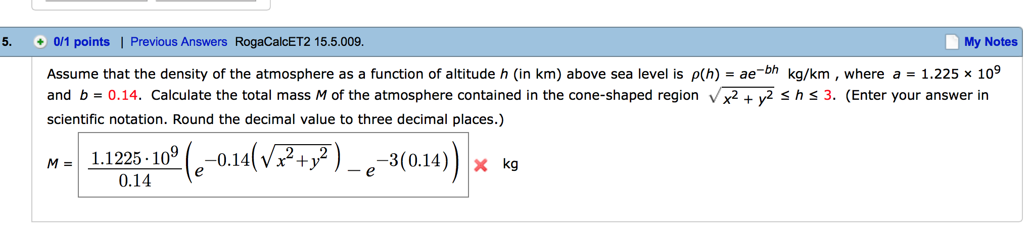 Solved Assume That The Density Of The Atmosphere As A | Chegg.com