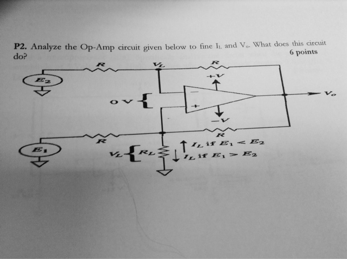 Solved Analyze the op amp circuit below to find IL and Vo.