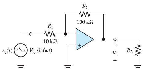 Solved The op amp shown below has a maximum output voltage | Chegg.com