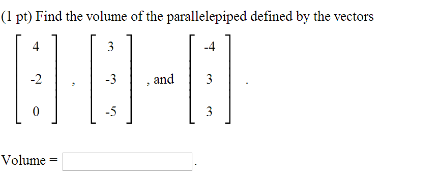 calculus of variations parallelepided