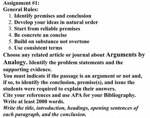 assignment worksheet premise conclusion and natural order