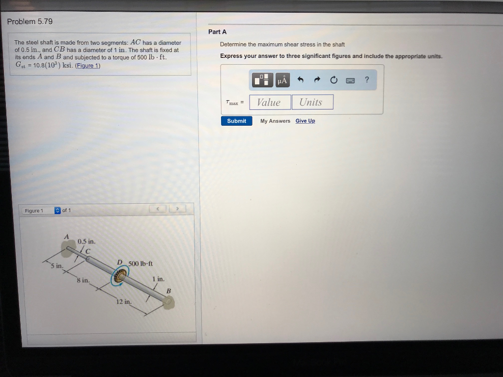 Solved Problem 5.79 Part A The Steel Shaft Is Made From Two | Chegg.com