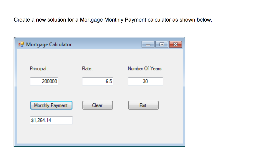 Solved Create A New Solution For A Mortgage Monthly Payment Chegg Com   PhpgFDGGb 