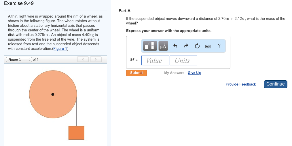 Solved If the suspended object moves downward a distance of | Chegg.com