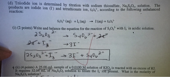 Solved: A 25.00 ML Sample Of A 0.0100 M Solution Of KIO3 I&hellip; | Chegg.com