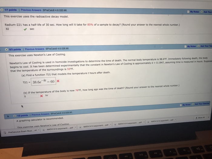 Solved This exercise uses the radioactive decay model.