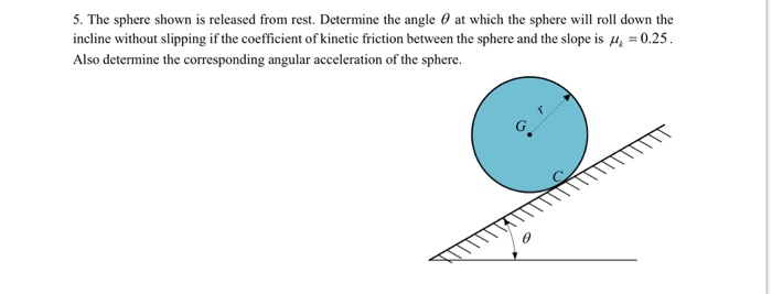 Solved The sphere shown is released from rest. Determine the | Chegg.com