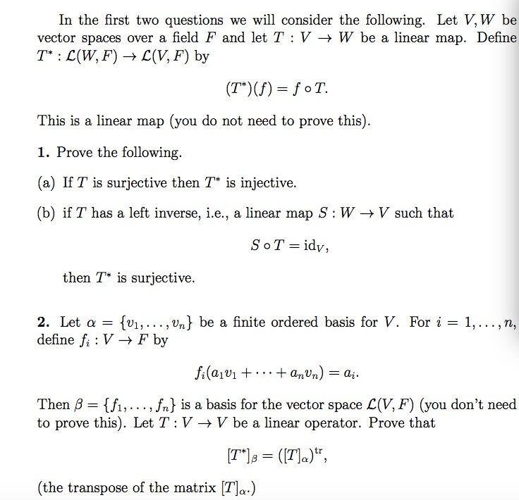 Solved In the first two questions we will consider the | Chegg.com