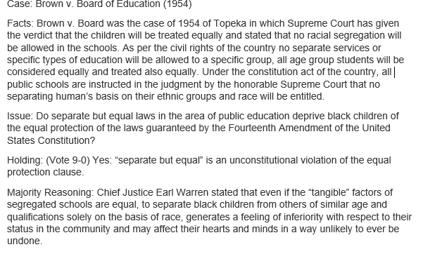 brown v board of education brief case