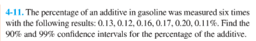 Solved The percentage of an additive in gasoline was | Chegg.com
