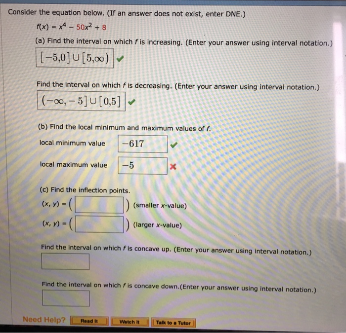 Solved Consider The Equation Below If An Answer Does Not