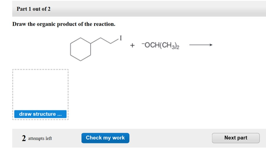 Solved Draw the organic product of the reaction.