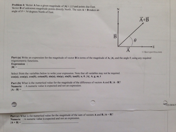 Solved: Vector A Has A Given Magnitude Of |A| = 3.5 And Po... | Chegg.com