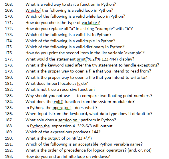 Solved What is a valid way to start a function in Python? | Chegg.com
