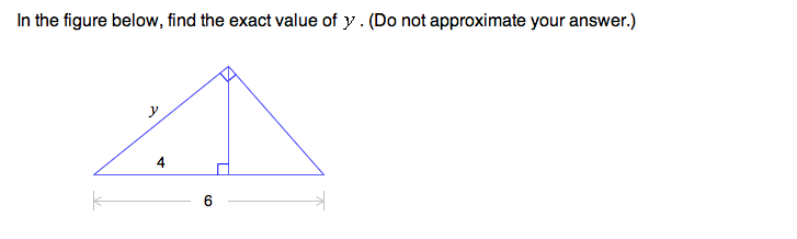 Solved In the figure below, find the exact value of y .(Do | Chegg.com