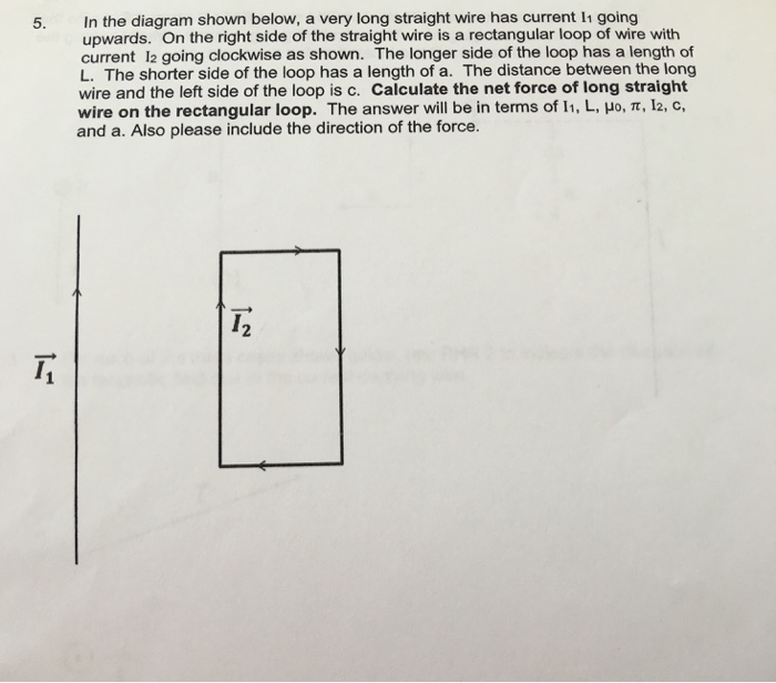 Solved In the diagram shown below, a very long straight wire | Chegg.com